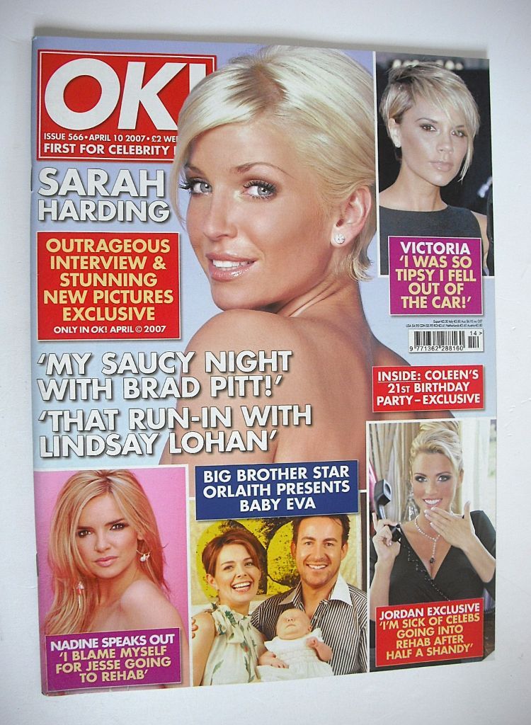 OK! magazine - Sarah Harding cover (10 April 2007 - Issue 566)