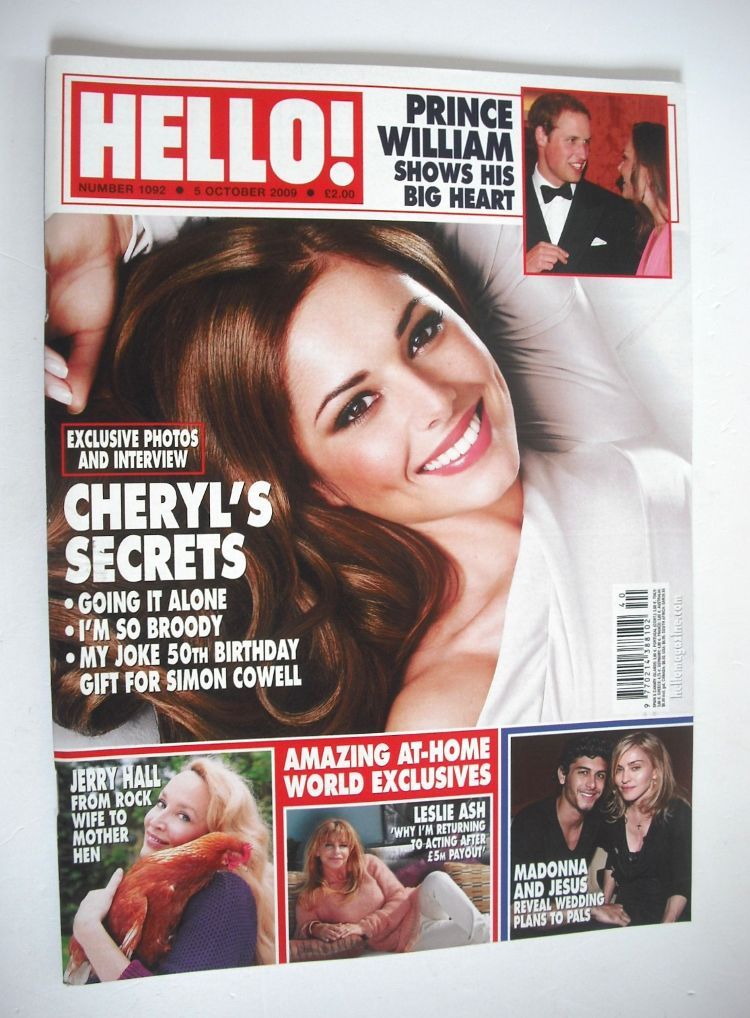 Hello! magazine - Cheryl Cole cover (5 October 2009 - Issue 1092)