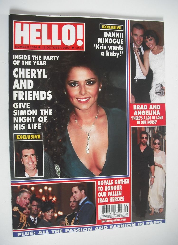 Hello! magazine - Cheryl Cole cover (19 October 2009 - Issue 1094)