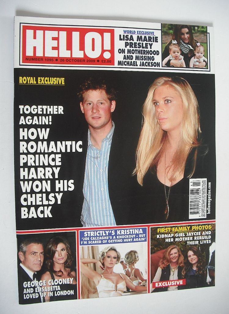 Hello! magazine - Prince Harry and Chelsy Davy cover (26 October 2009 - Issue 1095)