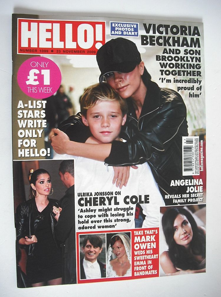 Hello! magazine - Victoria Beckham and Brooklyn Beckham cover (23 November 2009 - Issue 1099)