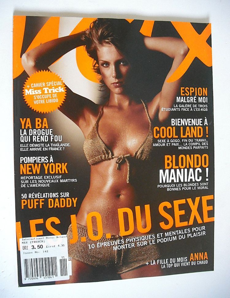 Max magazine - Anna Hickmann cover (November 2001 - French Edition)