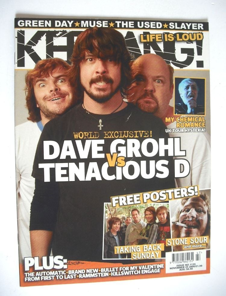 <!--2006-11-25-->Kerrang magazine - Dave Grohl vs Tenacious D cover (25 Nov