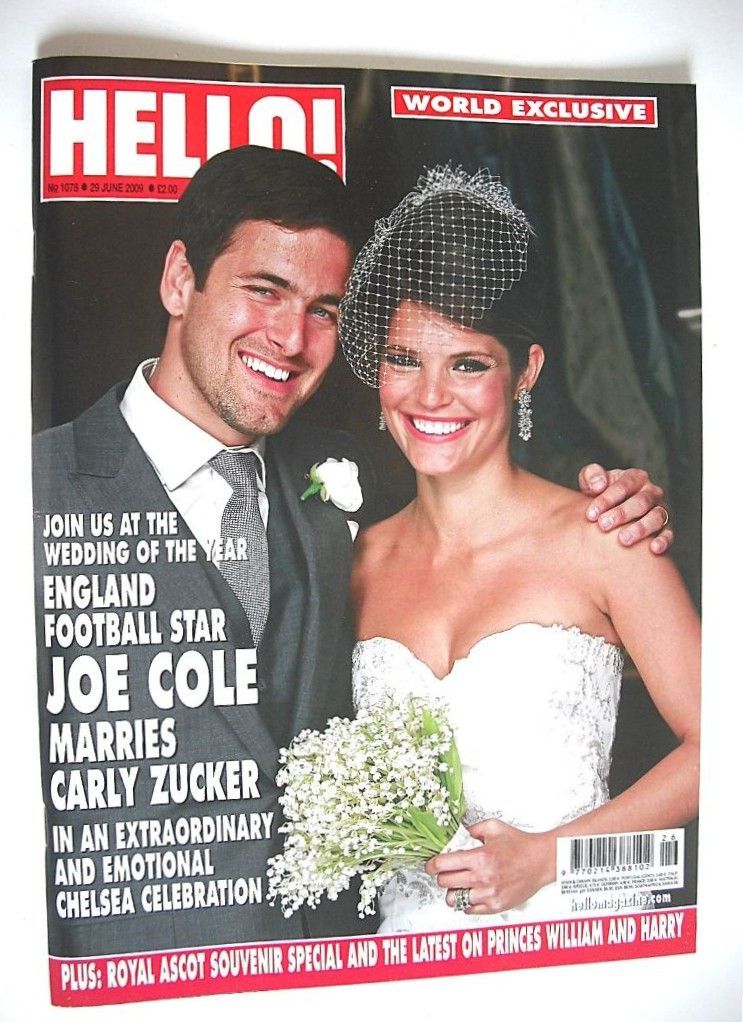 Hello! magazine - Joe Cole and Carly Zucker wedding cover (29 June 2009 - Issue 1078)