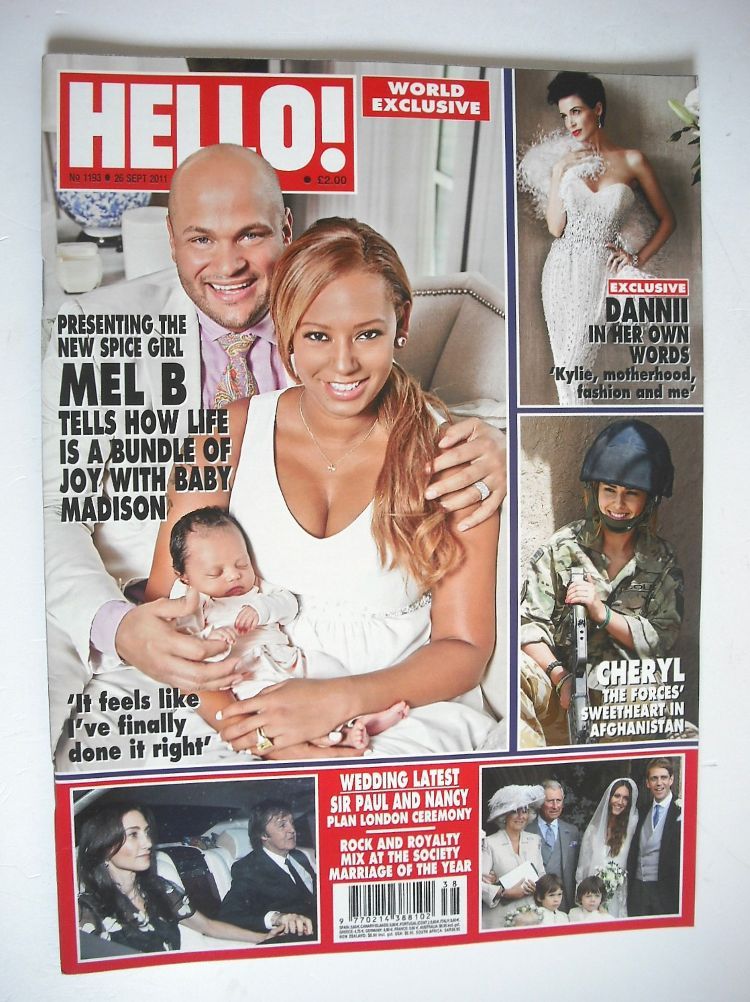 Hello! magazine - Mel B and baby Madison cover (26 September 2011 - Issue 1193)