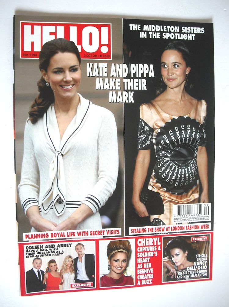 Hello! magazine - Kate and Pippa Middleton cover (3 October 2011 - Issue 1194)