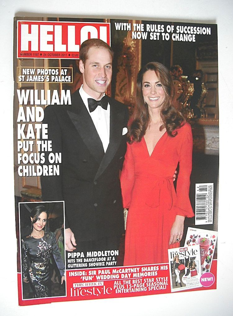 Hello! magazine - Prince William and Kate Middleton cover (24 October 2011 - Issue 1197)