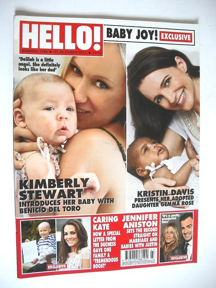 Hello! magazine - Kimberly Stewart and Kristin Davis cover (31 October 2011 - Issue 1198)