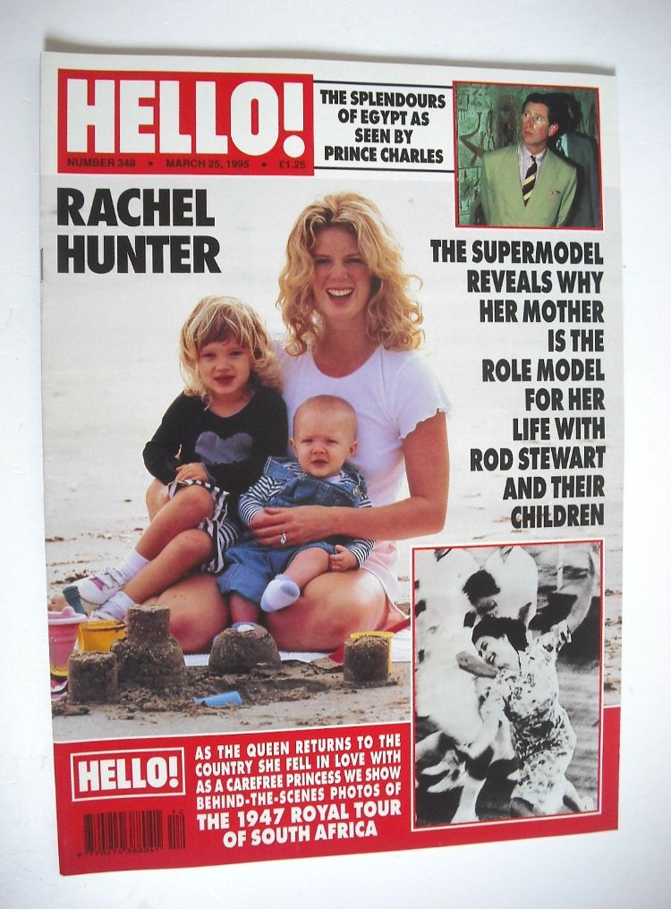 Hello! magazine - Rachel Hunter cover (25 March 1995 - Issue 348)