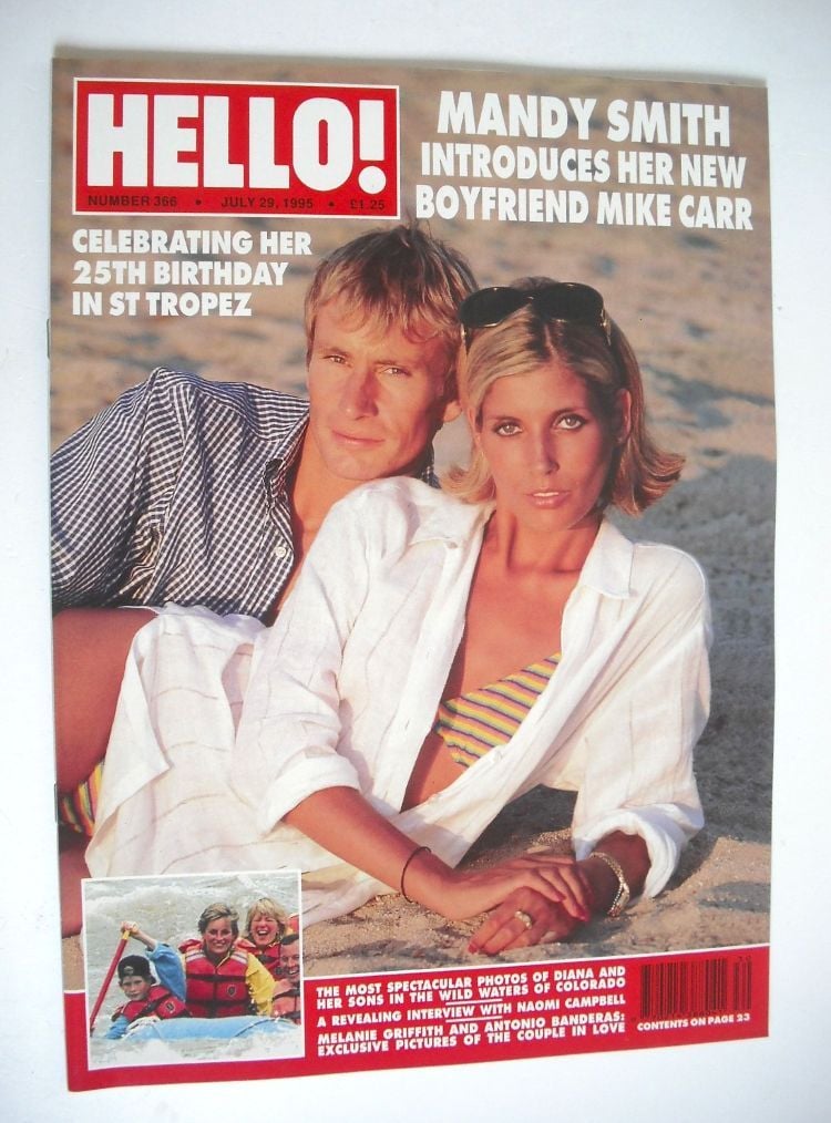 <!--1995-07-29-->Hello! magazine - Mandy Smith and Mike Carr cover (29 July
