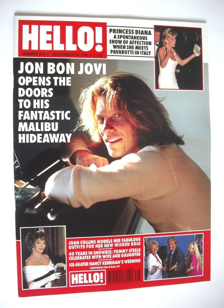 <!--1995-09-23-->Hello! magazine - Jon Bon Jovi cover (23 September 1995 - 