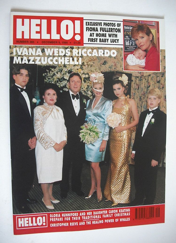 Hello! magazine - Ivana Trump and Riccardo Mazzucchelli cover (9 December 1995 - Issue 385)