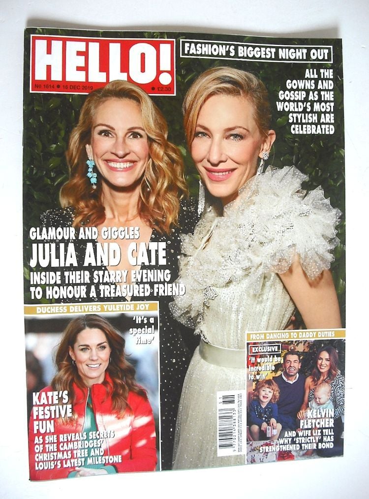 Hello! magazine - Cate Blanchett and Julia Roberts cover (16 December 2019 - Issue 1614)