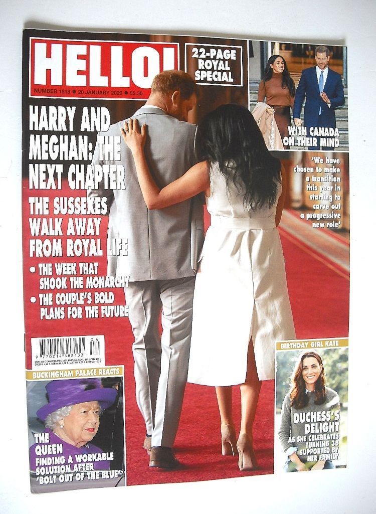 Hello! magazine - Prince Harry and Meghan Markle cover (20 January 2020 - Issue 1618)