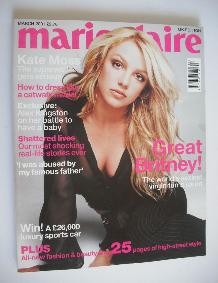 British Marie Claire magazine - March 2001 - Britney Spears cover