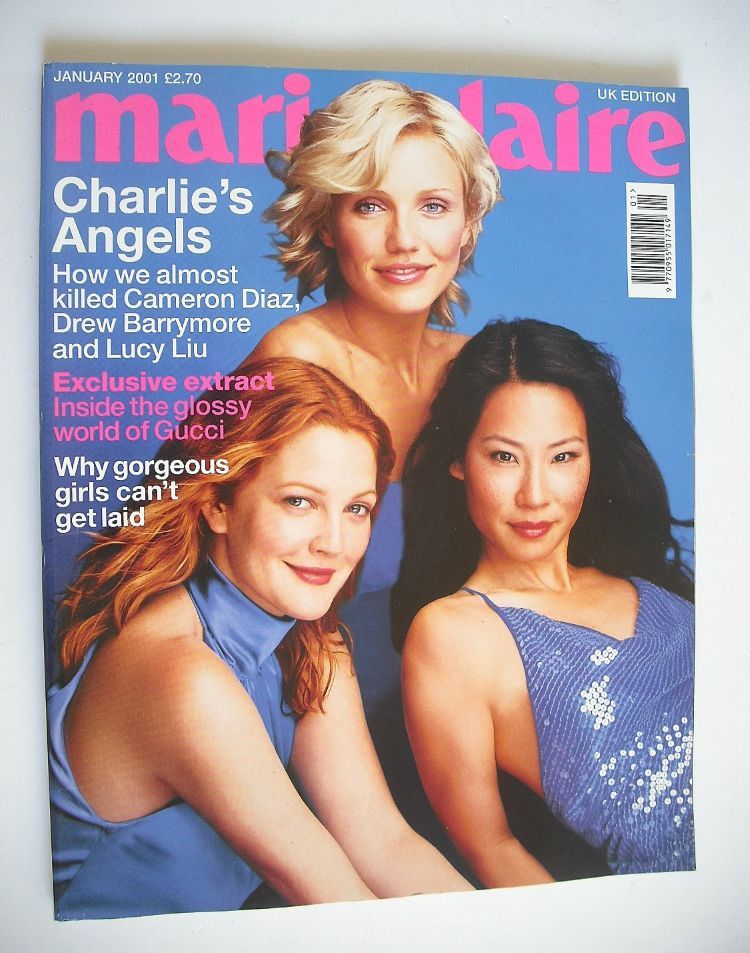 British Marie Claire magazine - January 2001 - Charlie's Angels cover