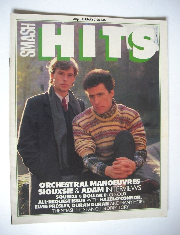 Smash Hits magazine - Orchestral Manoeuvres In The Dark cover (7-20 January 1982)