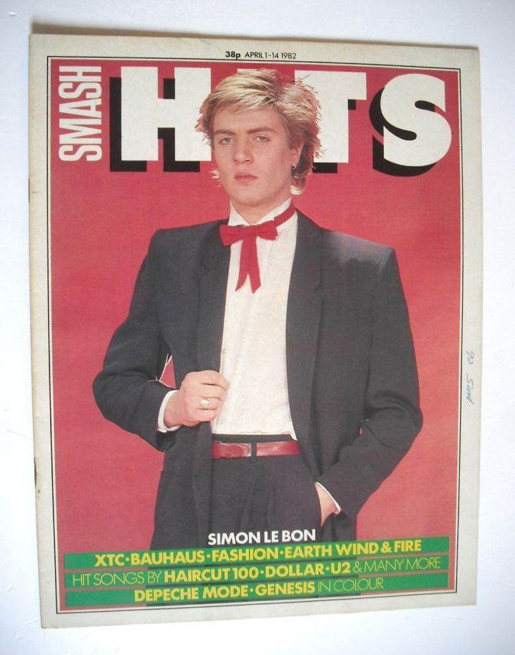 Smash Hits magazine - Simon Le Bon cover (1-14 April 1982)