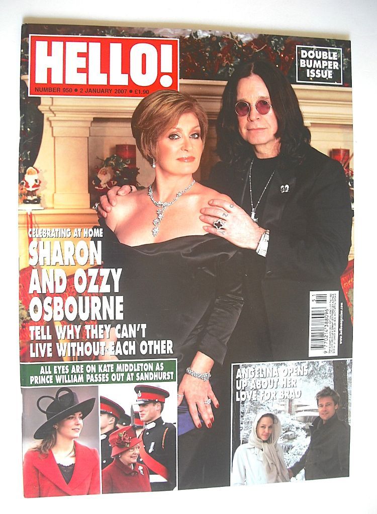 Hello! magazine - Sharon Osbourne and Ozzy Osbourne cover (2 January 2007 - Issue 950)