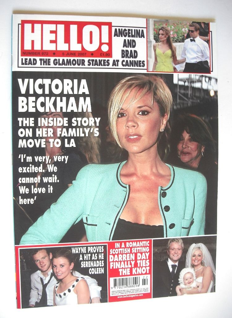 Hello! magazine - Victoria Beckham cover (5 June 2007 - Issue 972)