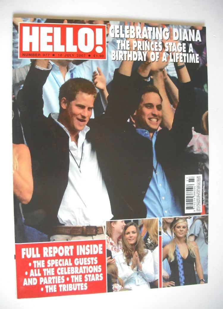 Hello! magazine - Prince William and Prince Harry cover (10 July 2007 - Issue 977)