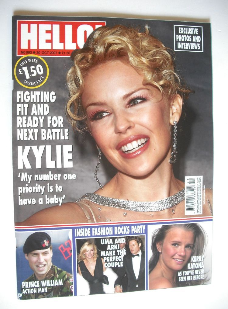 Hello! magazine - Kylie Minogue cover (30 October 2007 - Issue 993)
