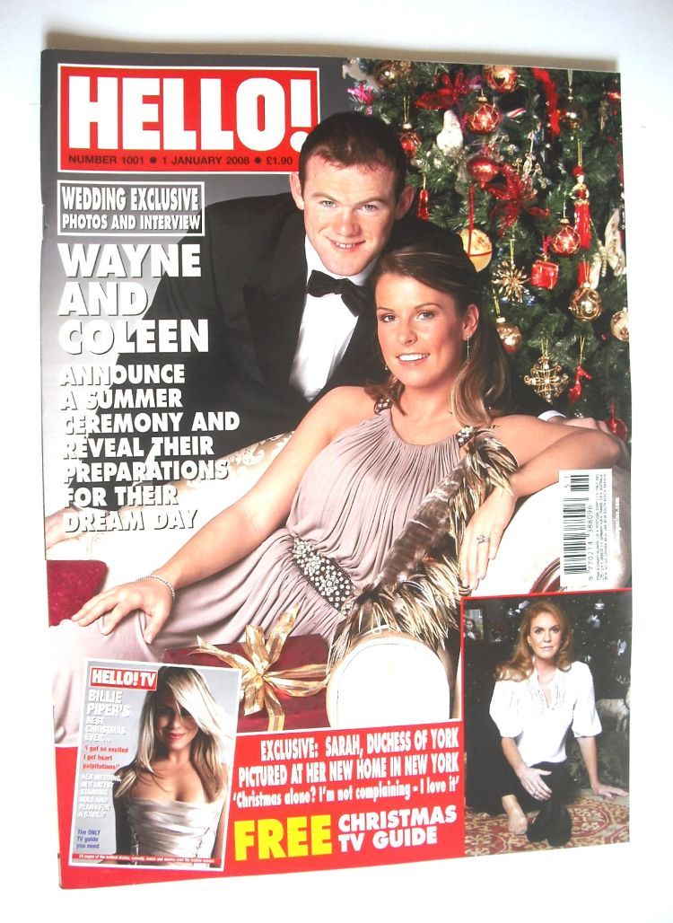 Hello! magazine - Wayne Rooney and Coleen McLoughlin cover (1 January 2008 - Issue 1001)