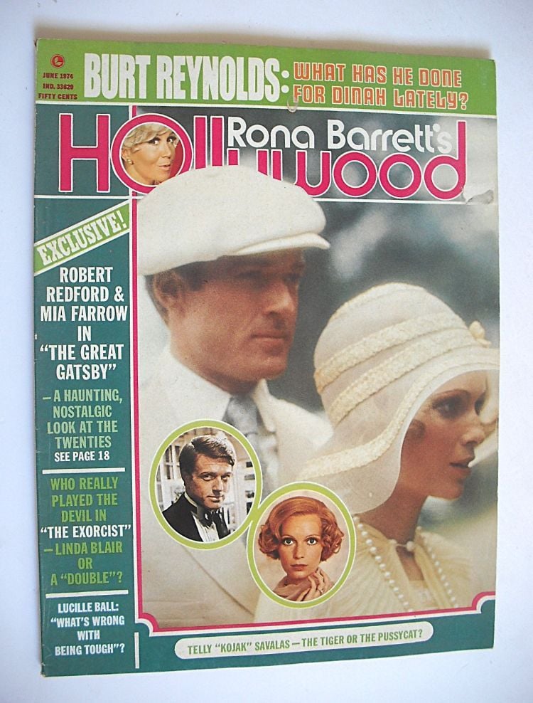 Rona Barrett's Hollywood magazine - Robert Redford and Mia Farrow cover (June 1974)