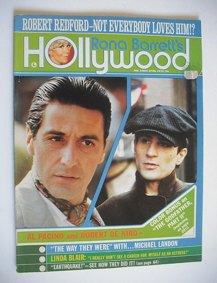 Rona Barrett's Hollywood magazine - Al Pacino and Robert De Niro cover (April 1975)