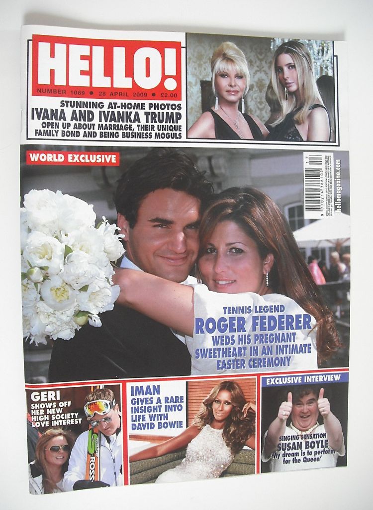 <!--2009-04-28-->Hello! magazine - Roger Federer wedding cover (28 April 20