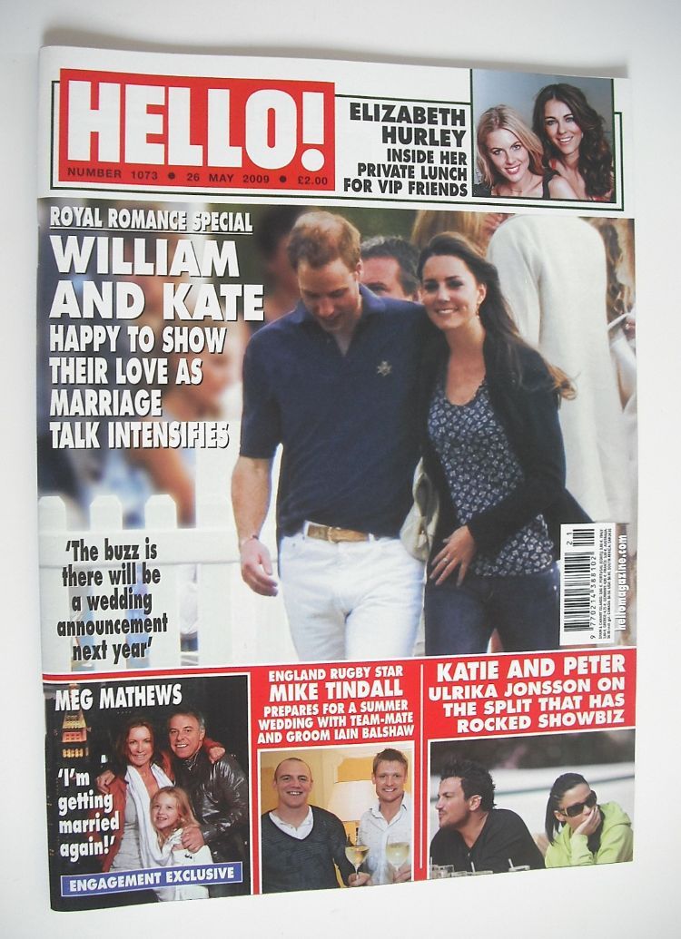 Hello! magazine - Prince William and Kate Middleton cover (26 May 2009 - Issue 1073)