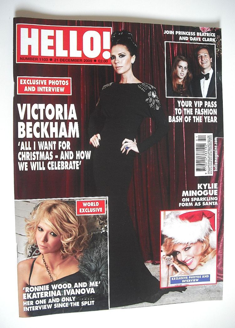 Hello! magazine - Victoria Beckham cover (21 December 2009 - Issue 1103)