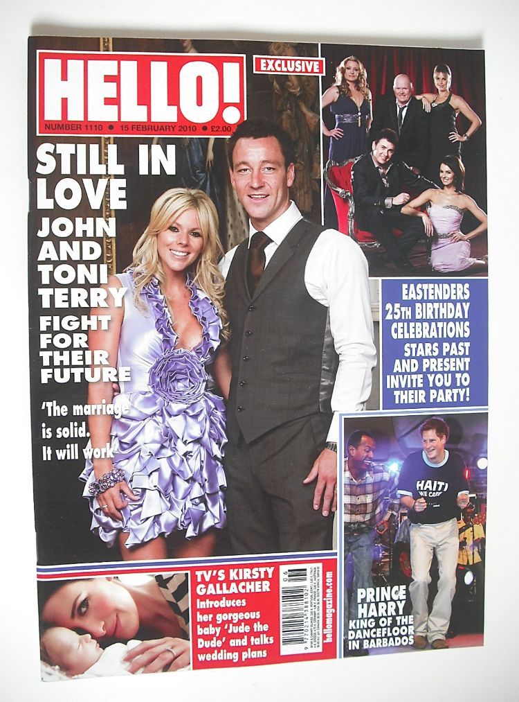 Hello! magazine - John Terry and Toni cover (15 February 2010 - Issue 1110)