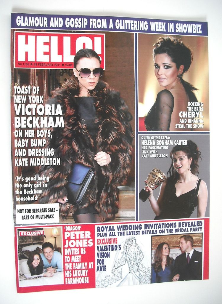 Hello! magazine - Victoria Beckham cover (28 February 2011 - Issue 1163)