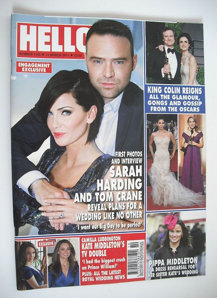 Hello! magazine - Sarah Harding and Tom Crane cover (14 March 2011 - Issue 1165)