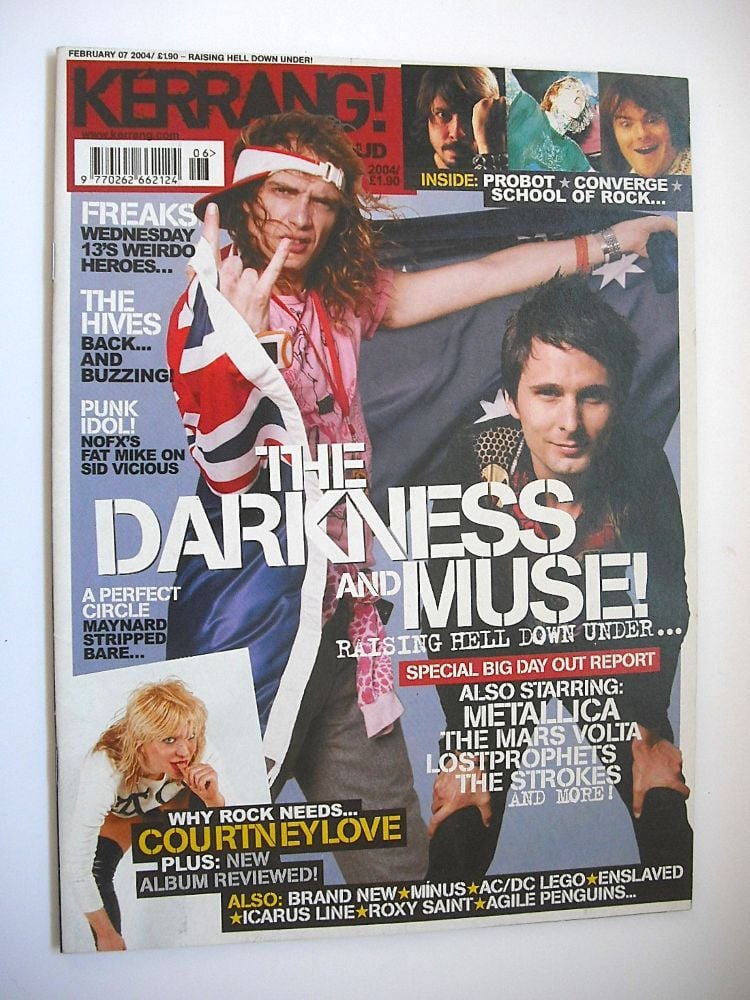 Kerrang magazine - The Darkness & Muse cover (7 February 2004 - Issue 991)