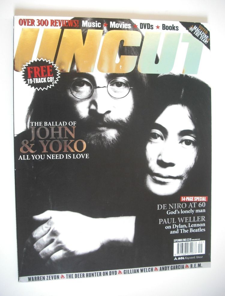 Uncut magazine - John Lennon and Yoko Ono cover (September 2003)