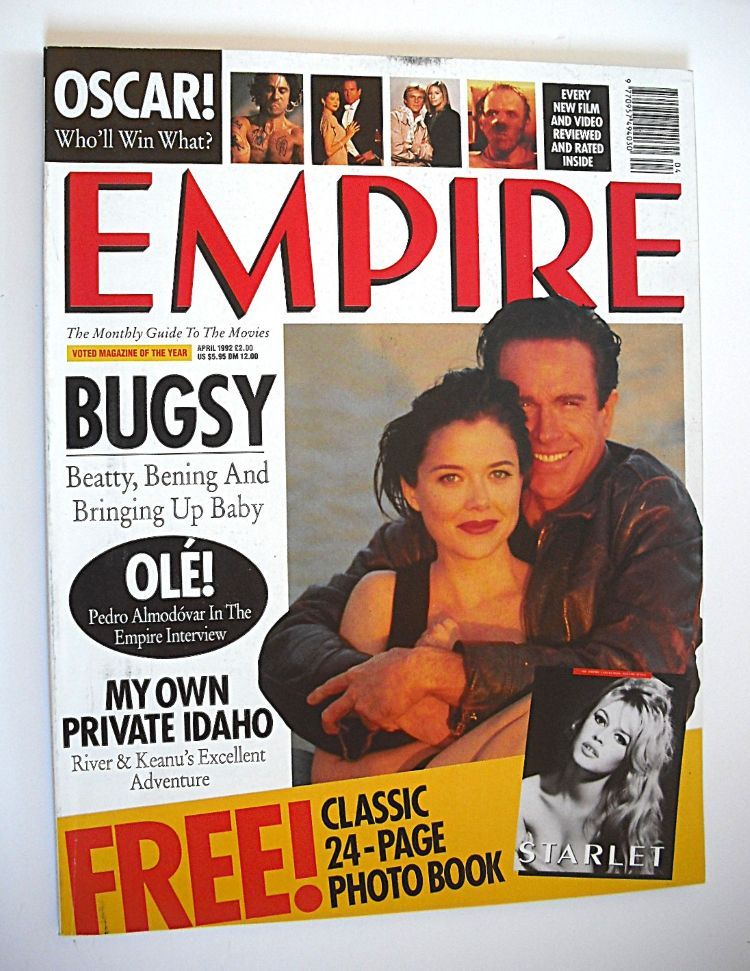 Empire magazine - Annette Bening and Warren Beatty cover (April 1992 - Issue 34)