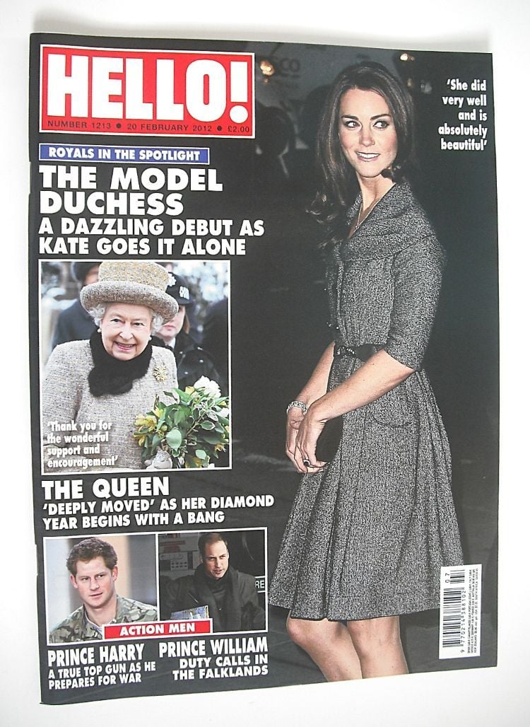Hello! magazine - Kate Middleton cover (20 February 2012 - Issue 1213)