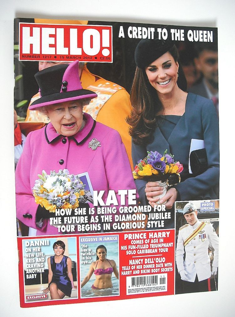 Hello! magazine - The Queen and Kate Middleton cover (19 March 2012 - Issue 1217)