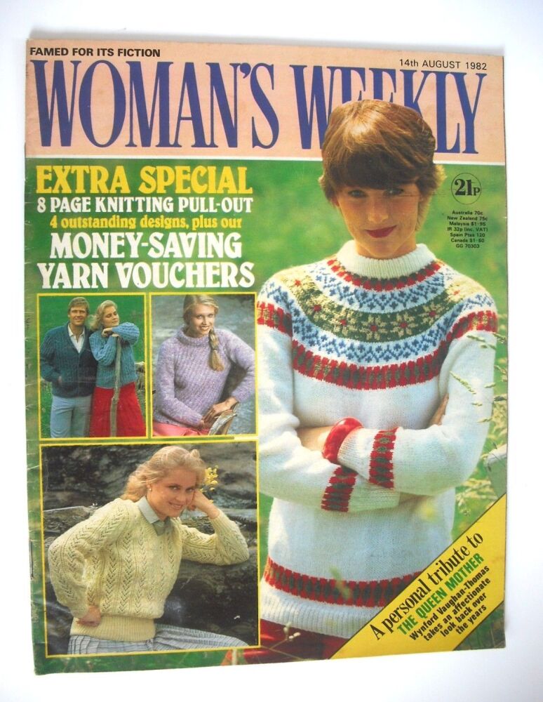 Woman's Weekly magazine (14 August 1982 - British Edition)
