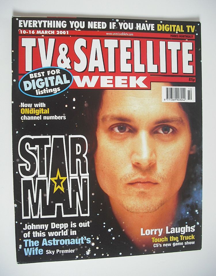 TV & Satellite Week magazine - Johnny Depp cover (10-16 March 2001)