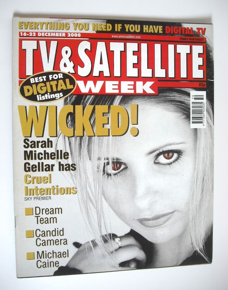 TV & Satellite Week magazine - Sarah Michelle Gellar cover (16-22 December 2000)
