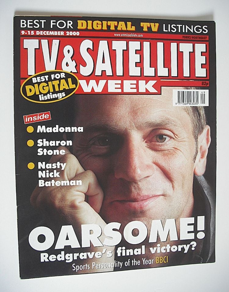 TV & Satellite Week magazine - Steve Redgrave cover (9-15 December 2000)