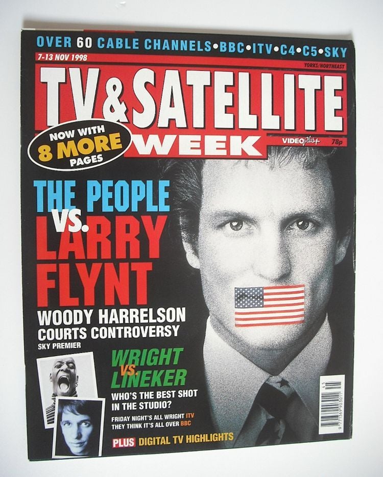 TV & Satellite Week magazine - Woody Harrelson cover (7-13 November 1998)