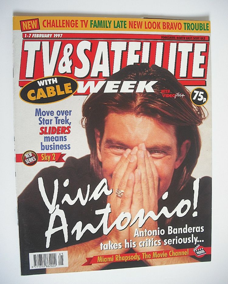 TV & Satellite Week magazine - Antonio Banderas cover (1-7 February 1997)