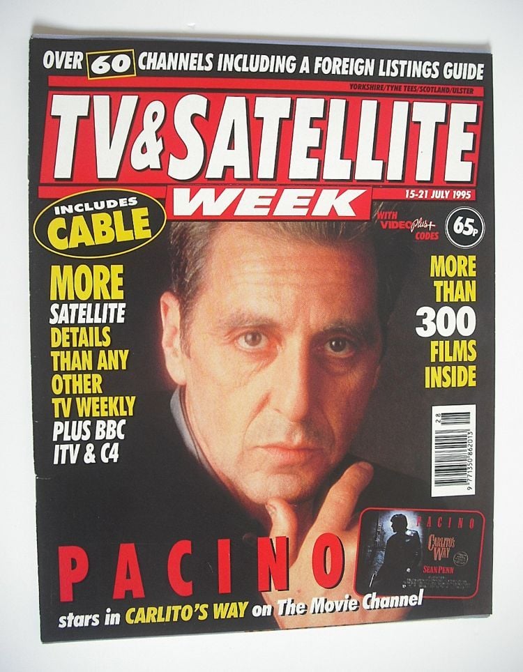 TV & Satellite Week magazine - Al Pacino cover (15-21 July 1995)