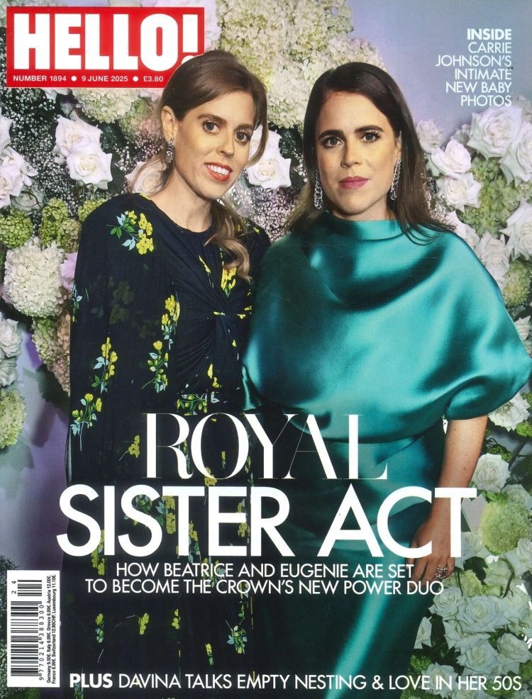 Hello! magazine - Princesses Beatrice and Eugenie cover (9 June 2025 - Issue 1894)