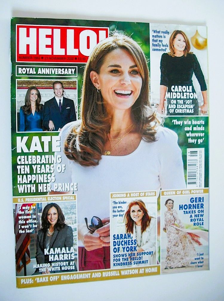 Hello! magazine - Kate Middleton cover (23 November 2020 - Issue 1662)