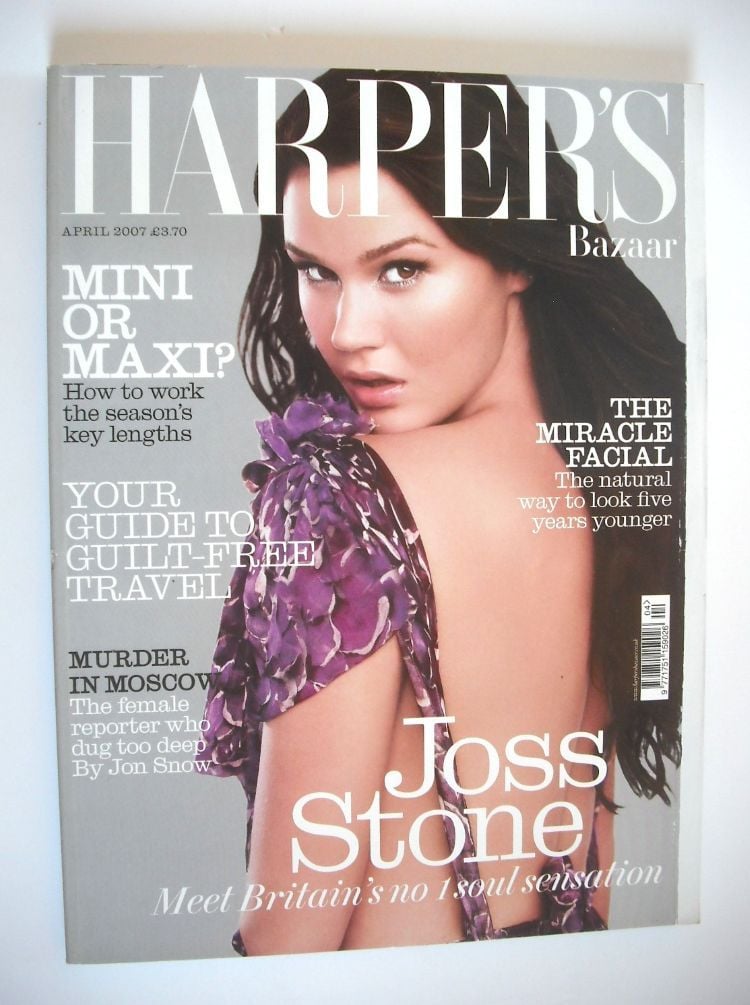 Harper's Bazaar magazine - April 2007 - Joss Stone cover